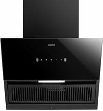 Glen 60 cm 1200 m³/hr Filterless Thermal Autoclean Kitchen Chimney, Slant |(Hood Neo EX 60,Touch & Gesture Control,Black)