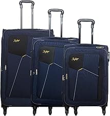Skybags Rubik Polyester Softsided Luggage Set of 3 Small, Medium & Large, Blue