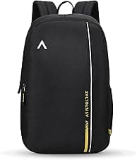 Aristocrat Nova 15L Laptop Backpack for Men & Women with Bottle Pocket | Padded Shoulder Straps, Multi Compartments | Travel & College Bag | Dark Black