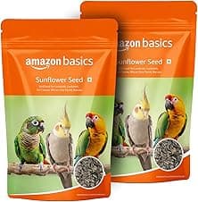 Amazon Basics Sunflower Seeds Bird Food | 2 Kg | 1 Kg x Pack of 2 | 100% Natural | Energy-Rich & Easily Digestible for All Life Stages| Made in India