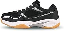 Aivin Breeze Badminton Shoes for Men | Non Marking Badminton Shoes | Lightweight & Durable Badminton Shoes | Also Perfect for Squash, Table Tennis, Volleyball, Basketball & Indoor Sports Black
