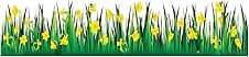 Akki Wold Green Grass with Yellow Flower Wall Sticker for Living Room, Bedroom, Kids Room, (Size - 140 Cm X 40 Cm)
