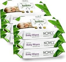 NOVEL Baby Wet Wipes/Pack With Lid (Pack of 6-80 Sheet)