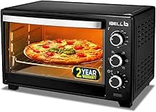 IBELL 30GDLX Convection Oven Toaster Grill 30L, 1700 Watt with Motorised Rotisserie, Cake Baking OTG with Multiple Heating options, Illuminated Chamber (Black)