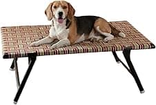Amazon Basics Leg Fold Dog Pet Bed | Nylon Niwar Durable | 24 × 36 × 12 Inch | Multi-Color